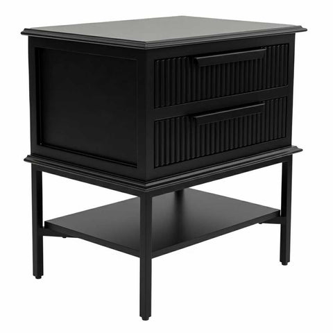 Aimee Bedside Table - Small All Black