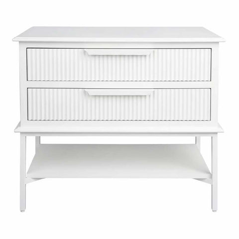 Aimee Bedside Table - Large All White - OUTLET NSW