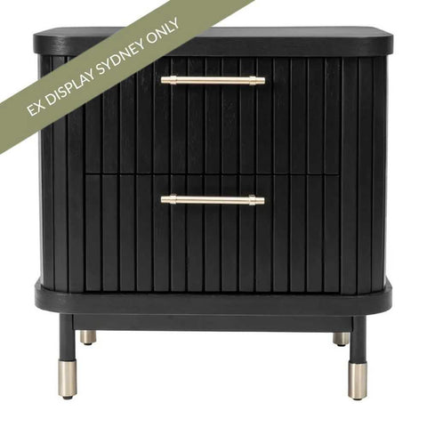 Sophia Bedside Table - Black - OUTLET NSW