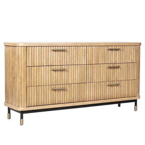 Sophia Oak 6 Drawer Chest - Natural