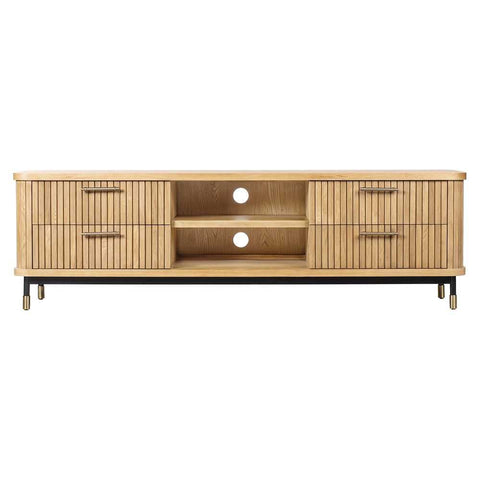 Sophia 200cm Oak Entertainment Unit - Natural