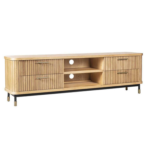 Sophia 200cm Oak Entertainment Unit - Natural