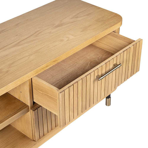 Sophia 200cm Oak Entertainment Unit - Natural