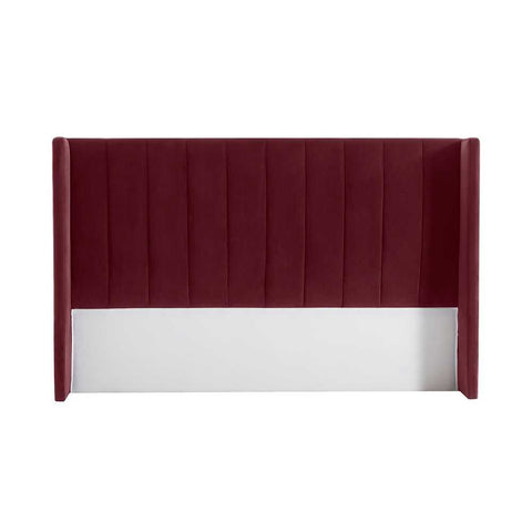 Central Park 195x120cm King Bedhead - Wine Velvet