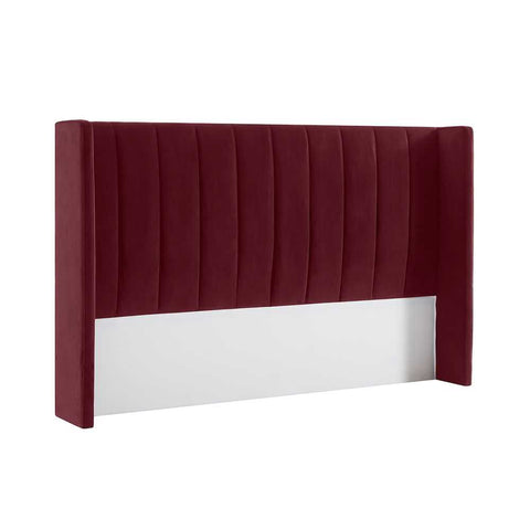 Central Park 195x120cm King Bedhead - Wine Velvet