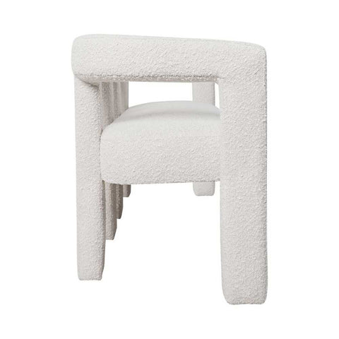 Lorenzo 2 Seater Sofa Bench - Ivory Boucle - Lorenzo 2 Seater Sofa Bench - Ivory Boucle - Eleganté