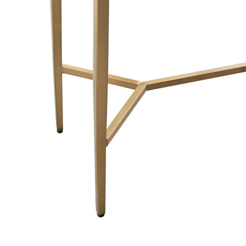 Chloe 110cm Rippled Glass Console Table -  Gold