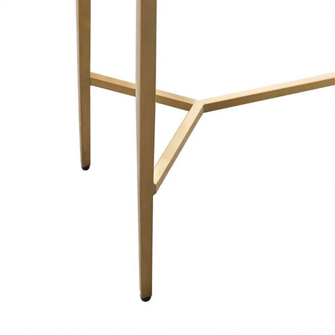 Chloe 90cm Rippled Glass Console Table - Gold