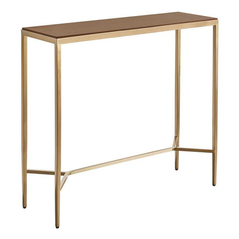 Chloe 90cm Timber Console Table - Gold