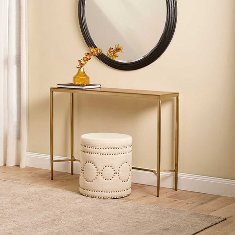 Chloe 90cm Timber Console Table - Gold