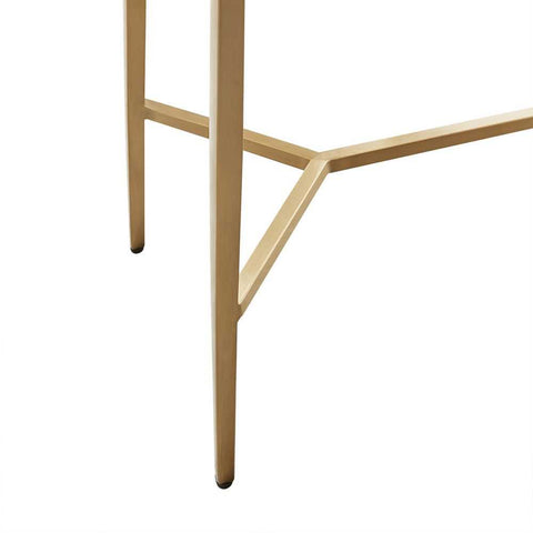 Chloe 90cm Pink Marble Console Table - Gold