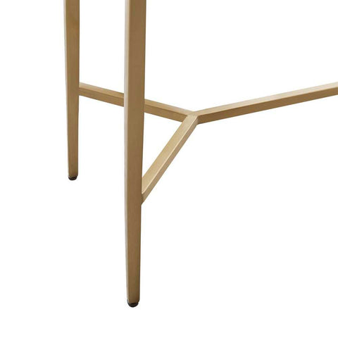 Chloe 110cm Pink Marble Console Table -  Gold