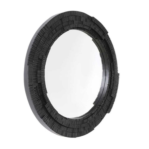 Dunbar Round Wall Mirror - Black