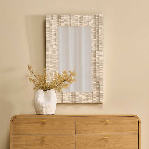 Dunbar Rectangle Wall Mirror - White