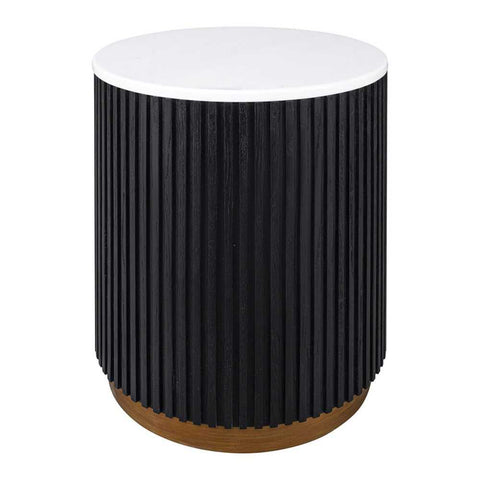 Mason Round Side Table - Black - OUTLET NSW