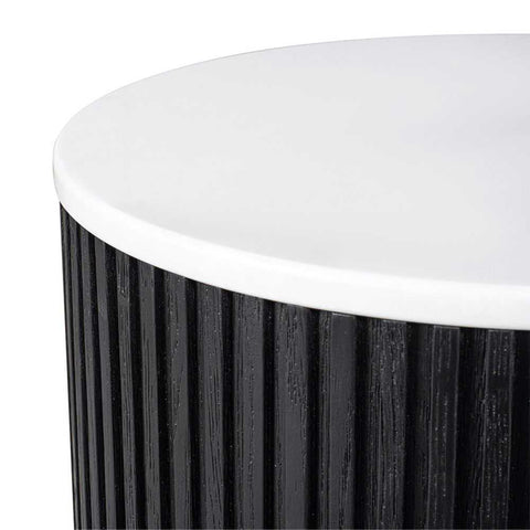 Mason Round Side Table - Black - OUTLET NSW