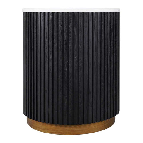 Mason Round Side Table - Black - OUTLET NSW