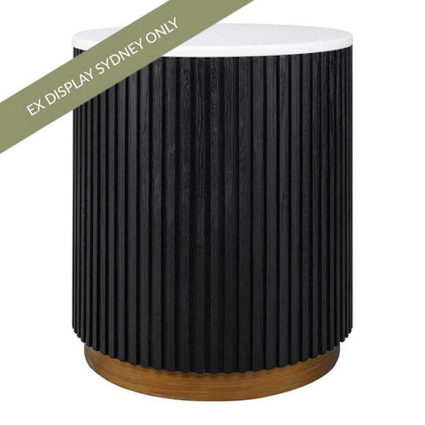 Mason Round Side Table - Black - OUTLET NSW