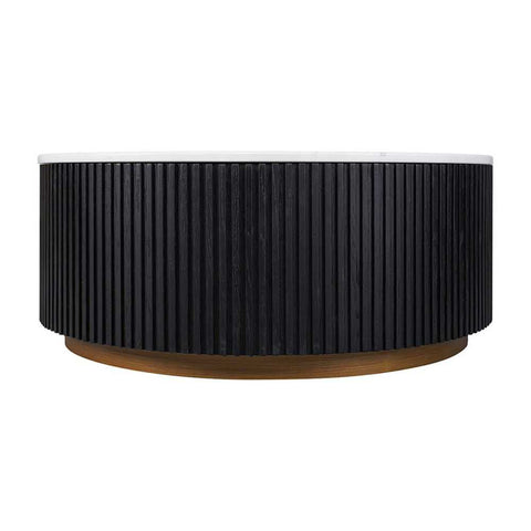 Mason Round Coffee Table - Medium Black