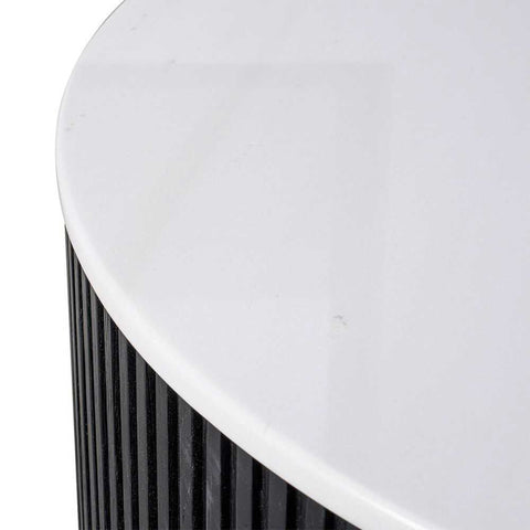 Mason Round Coffee Table - Medium Black