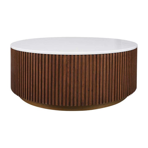 Mason Round Coffee Table - Medium Walnut