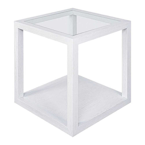 Sadie Oak Square Side Table - Large White