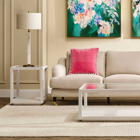 Sadie Oak Square Coffee Table - White