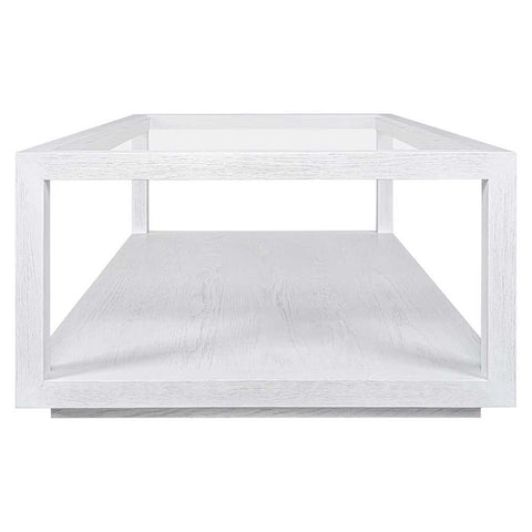 Sadie Oak Rectangle Coffee Table - White