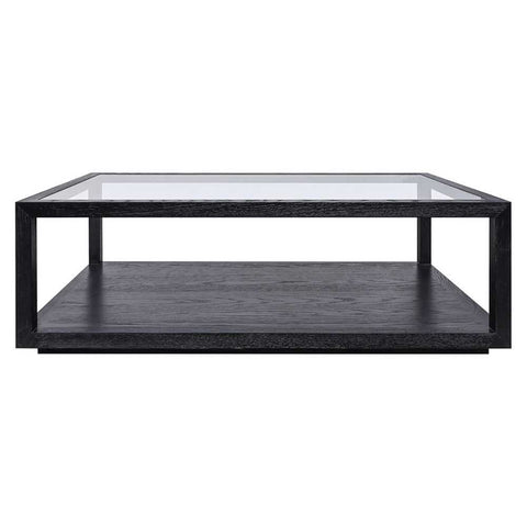 Sadie Oak Rectangle Coffee Table - Black