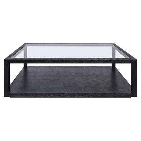 Sadie Oak Rectangle Coffee Table - Black