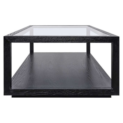 Sadie Oak Rectangle Coffee Table - Black