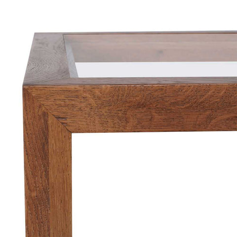 Sadie Oak Square Side Table - Large Walnut