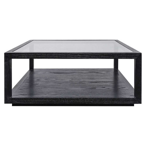 Sadie Oak Square Coffee Table - Black