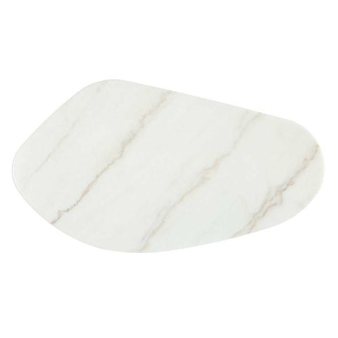 Solstice Ivory Cloud Marble Coffee Table - Large Oak