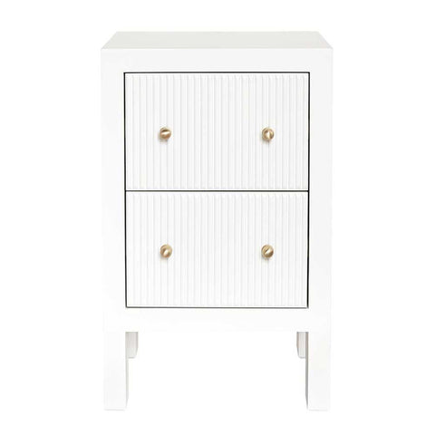 Ariana Bedside Table - Petite White