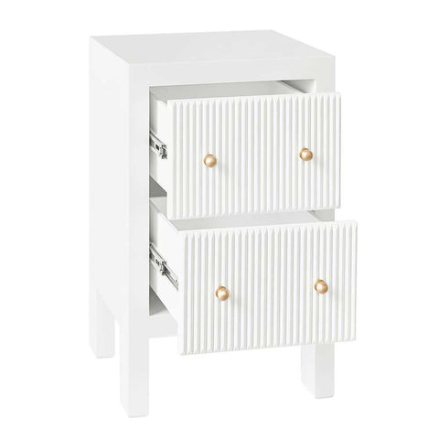 Ariana Bedside Table - Petite White