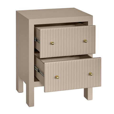 Ariana Bedside Table - Small Beige - Bedside Tables - Eleganté