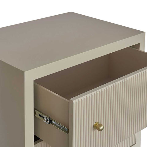 Ariana Bedside Table - Large Beige