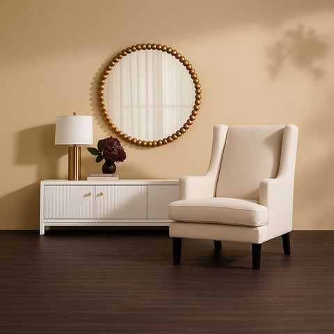 Gable Arm Chair - Pearl Chenille