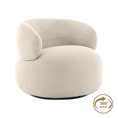 Greenwich Swivel Occasional Chair - Natural Chenille