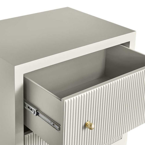 Ariana Bedside Table - Large Grey