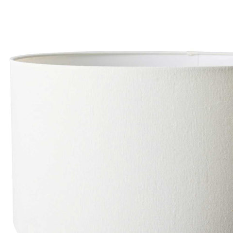 Mendoza Table Lamp - White w Off White Shade