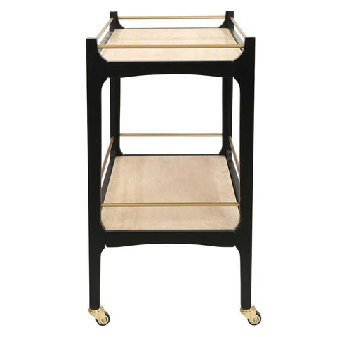 Ashley Travertine Bar Cart - Black