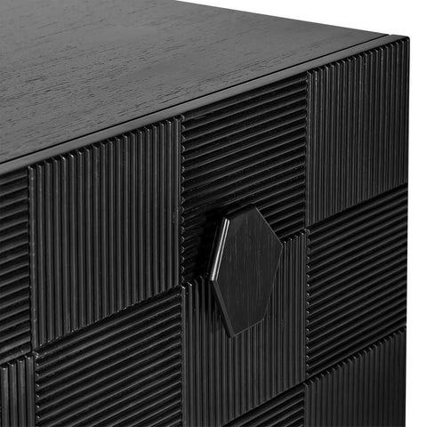Alton 3 Drawer Chest -  Black - OUTLET NSW