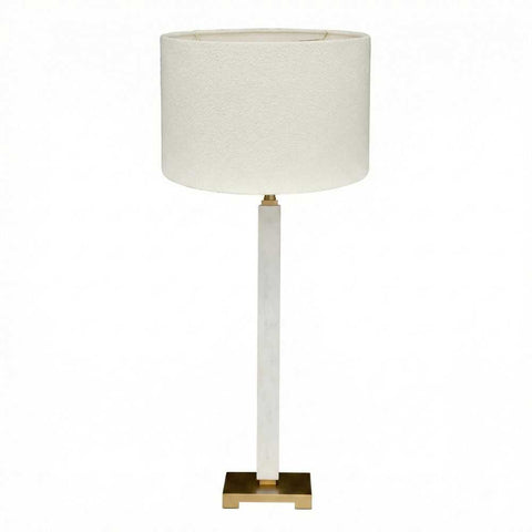 Essex Marble Table Lamp - White