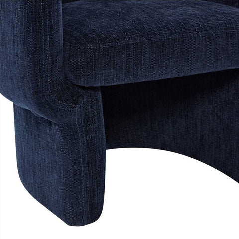 Avenue Arm Chair - Indigo Chenille - Occasional Chairs - Eleganté