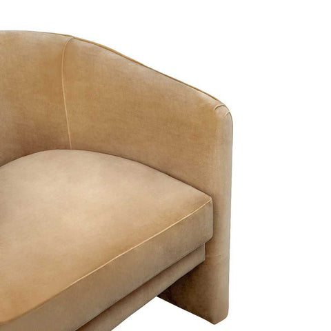 Kylie Arm Chair - Ochre Velvet - OUTLET NSW