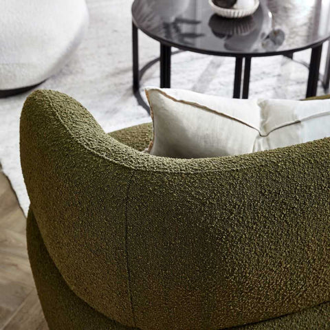Greenwich 3 Seater Sofa - Green Boucle - Greenwich 3 Seater Sofa - Green Boucle - Eleganté
