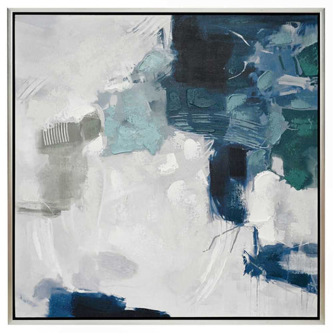 Ms. Verne Blue 105x105cm Series Enhanced Canvas Print