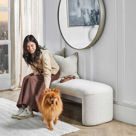 Piper Bench Ottoman - Natural - Ottomans and Stools - Eleganté